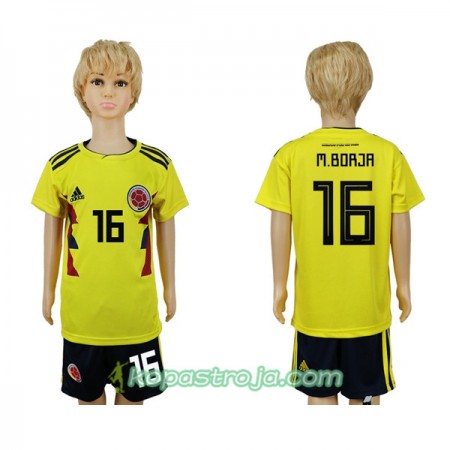 Billiga Fotbollströjor Colombia M.Borja 16 Barn WM 2018 Hemma tröja